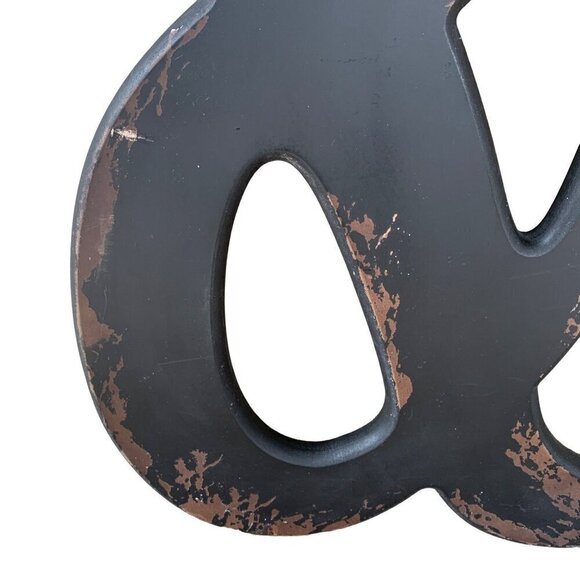 Ampersand & Black Distressed Wall Decor Hanging - Picture 2 of 7